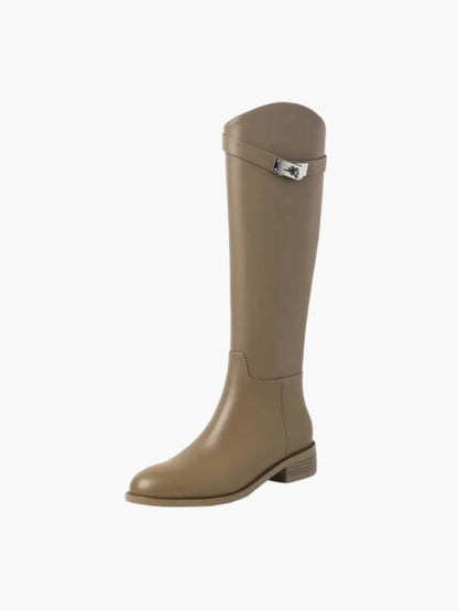 Damenreitstiefel Leder Elegant Hochwertig Schwarz