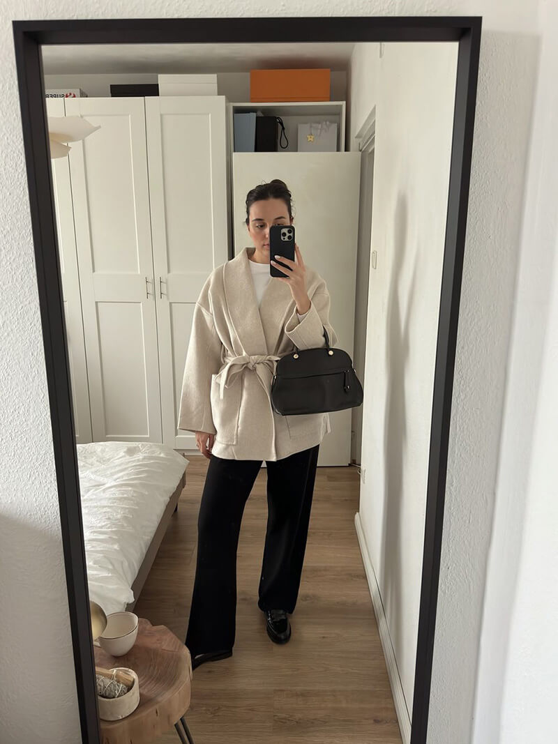 Elegante Damen Kimonojacke mit Gürtel