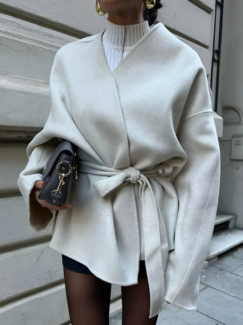 Elegante Damen Kimonojacke mit Gürtel