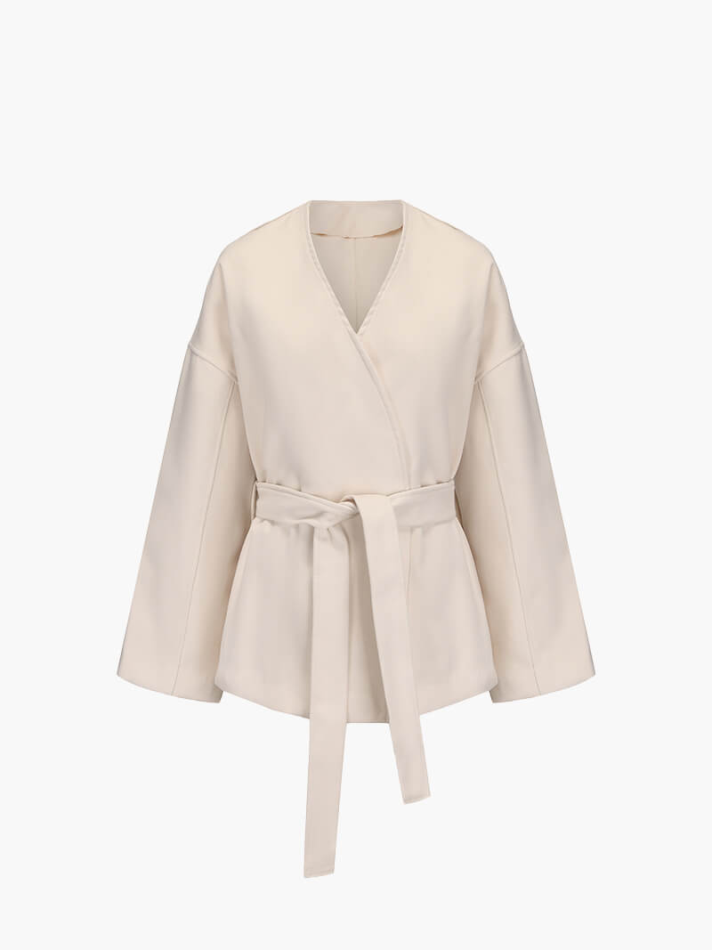 Herren Cardigan Lang V-Ausschnitt mit Gürtel Warm - BerlinGlamour
