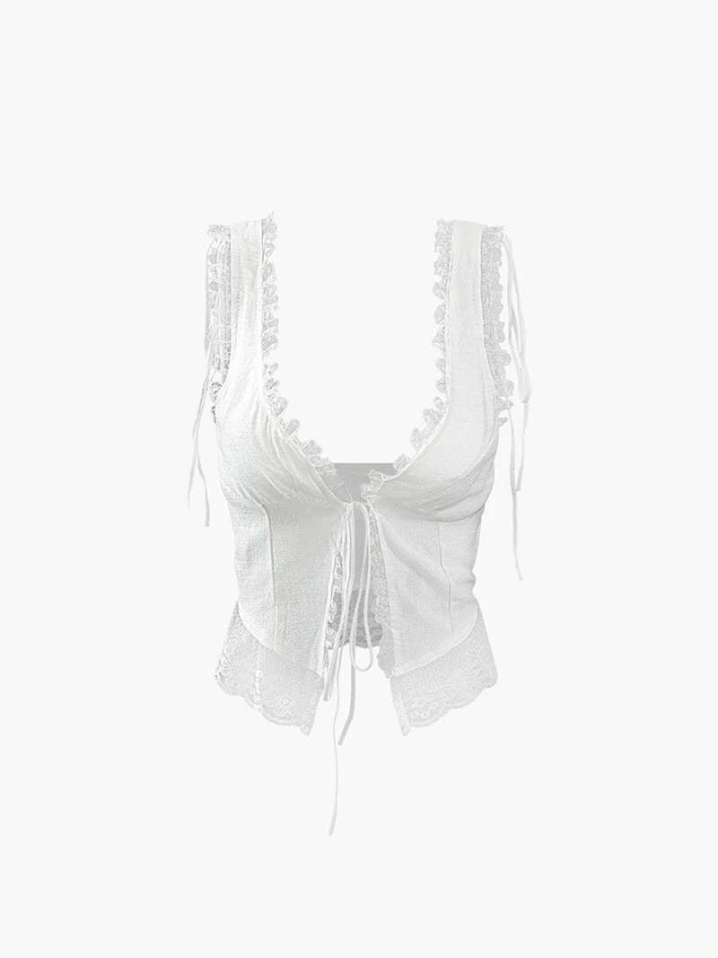 Frauen Crop Top Spitze Oben Kurz - BerlinGlamour