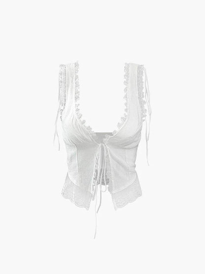 Frauen Crop Top Spitze Oben Kurz - BerlinGlamour