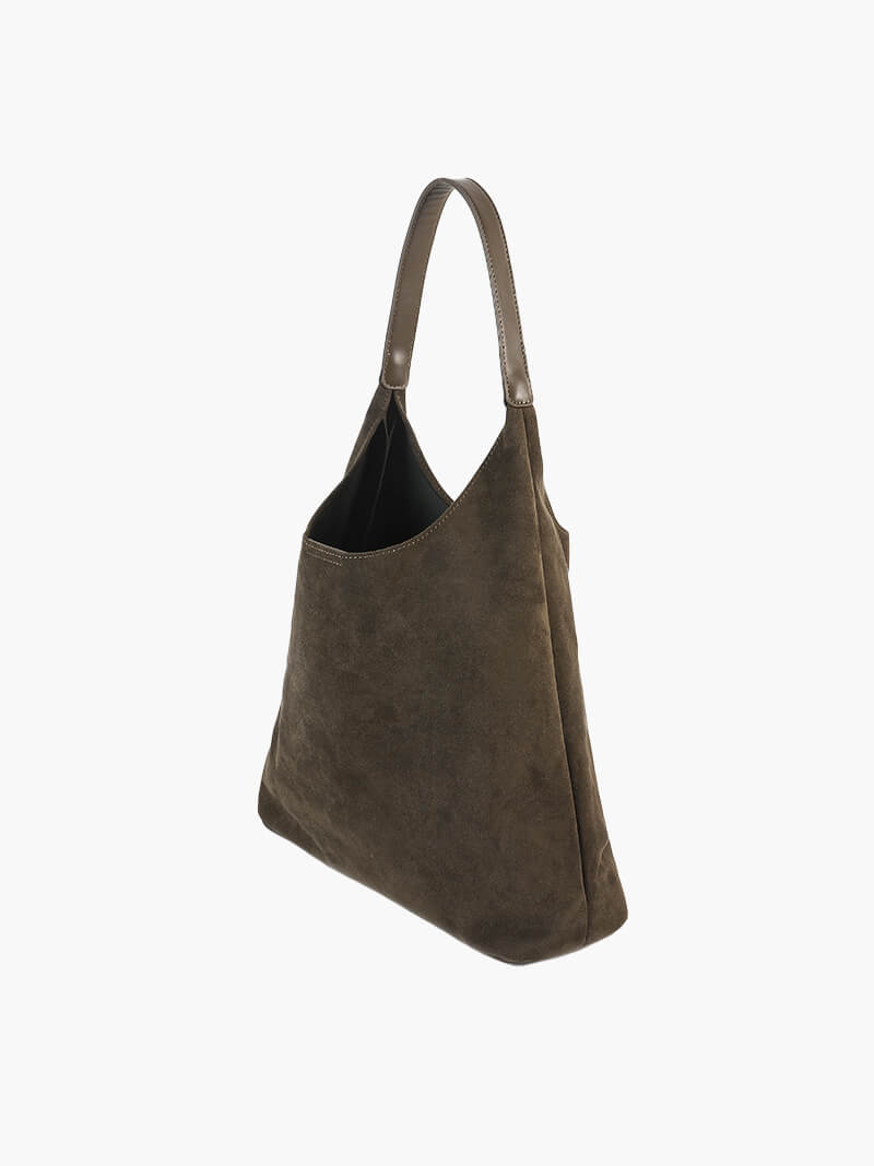 Elegante Wildleder Schultertasche Minimalistisch Frauen