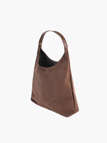 Elegante Wildleder Schultertasche Minimalistisch Frauen