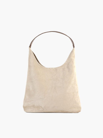 Elegante Wildleder Schultertasche Minimalistisch Frauen
