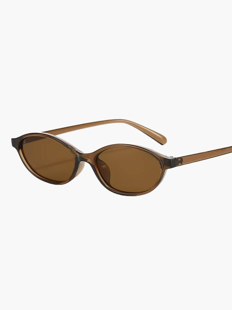 Oval Sonnenbrille Damen Trendig Schwarz - BerlinGlamour