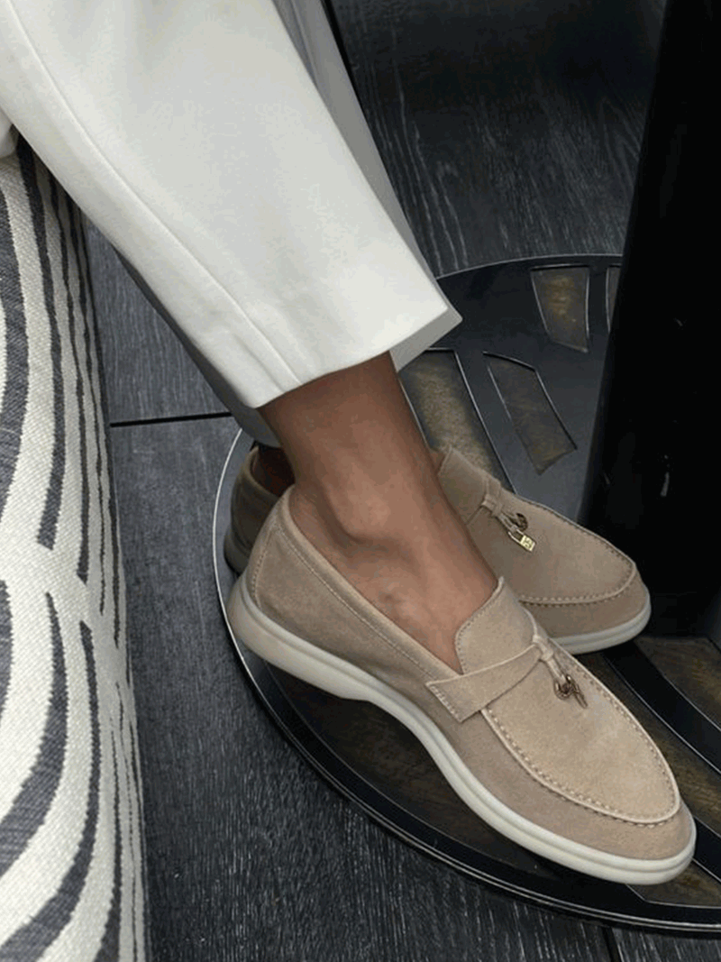 Elegante Wildleder Loafers Schuhe Berlin Stil