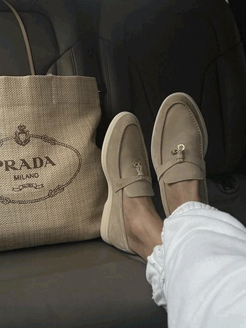 Elegante Wildleder Loafers Schuhe Berlin Stil