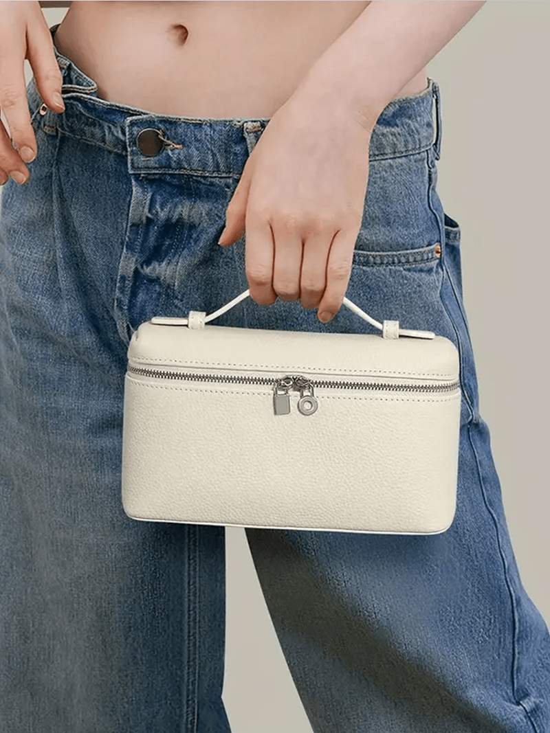 Lederhandtasche Genarbt Kunstleder Echtlederoptik