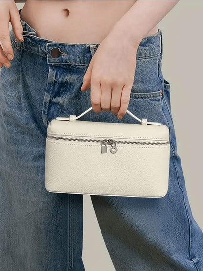 Lederhandtasche Genarbt Kunstleder Echtlederoptik