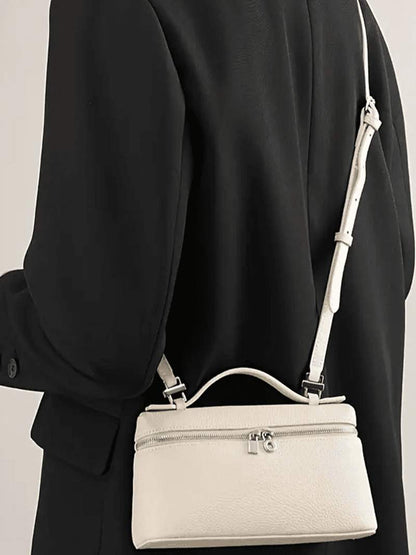 Lederhandtasche Genarbt Kunstleder Echtlederoptik