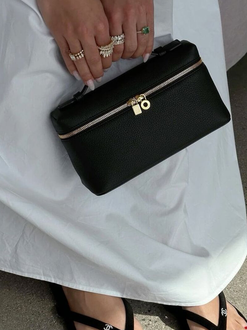 Lederhandtasche Genarbt Kunstleder Echtlederoptik