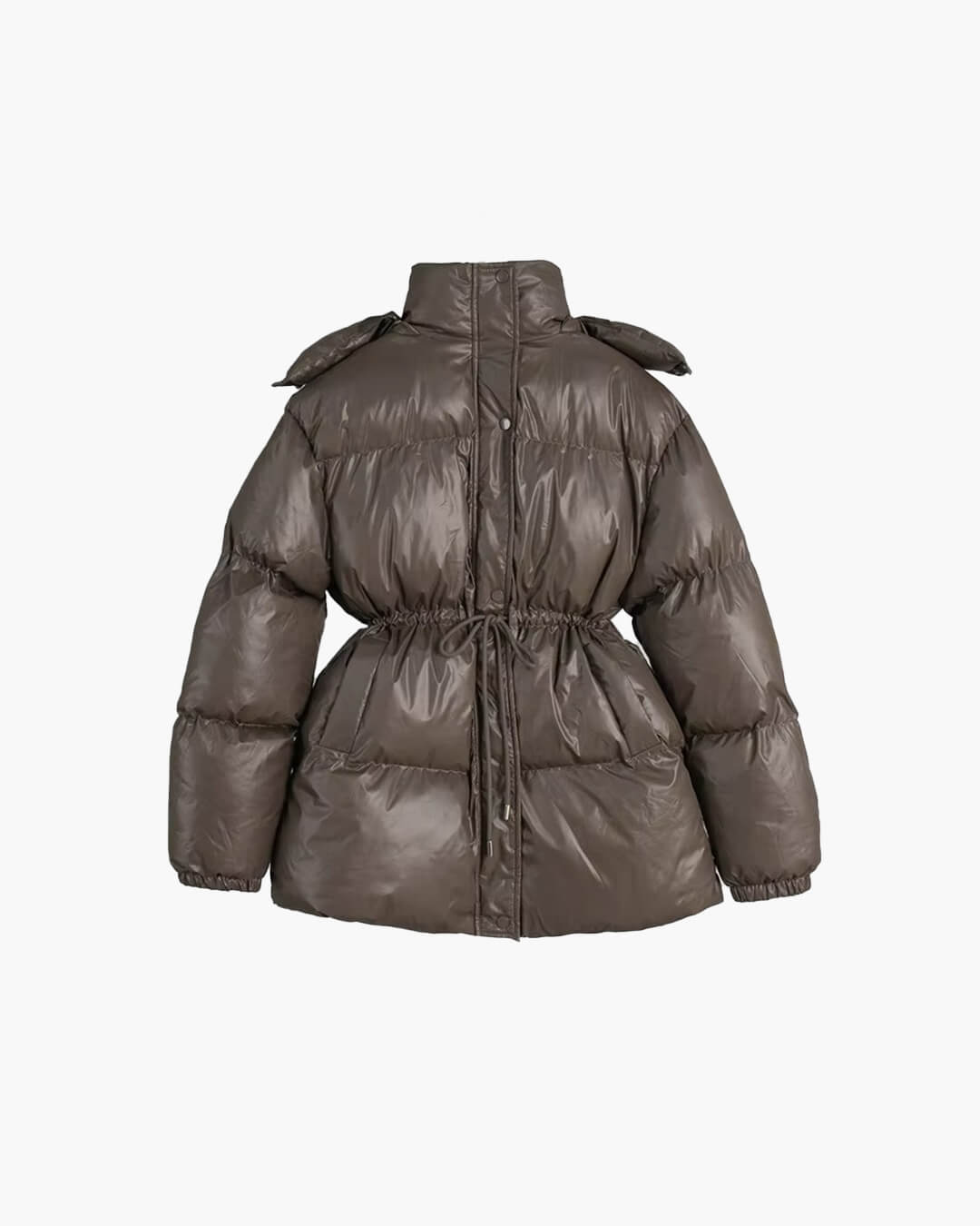 Damen Steppjacke Winter Warm mit Kordelzug Glanz