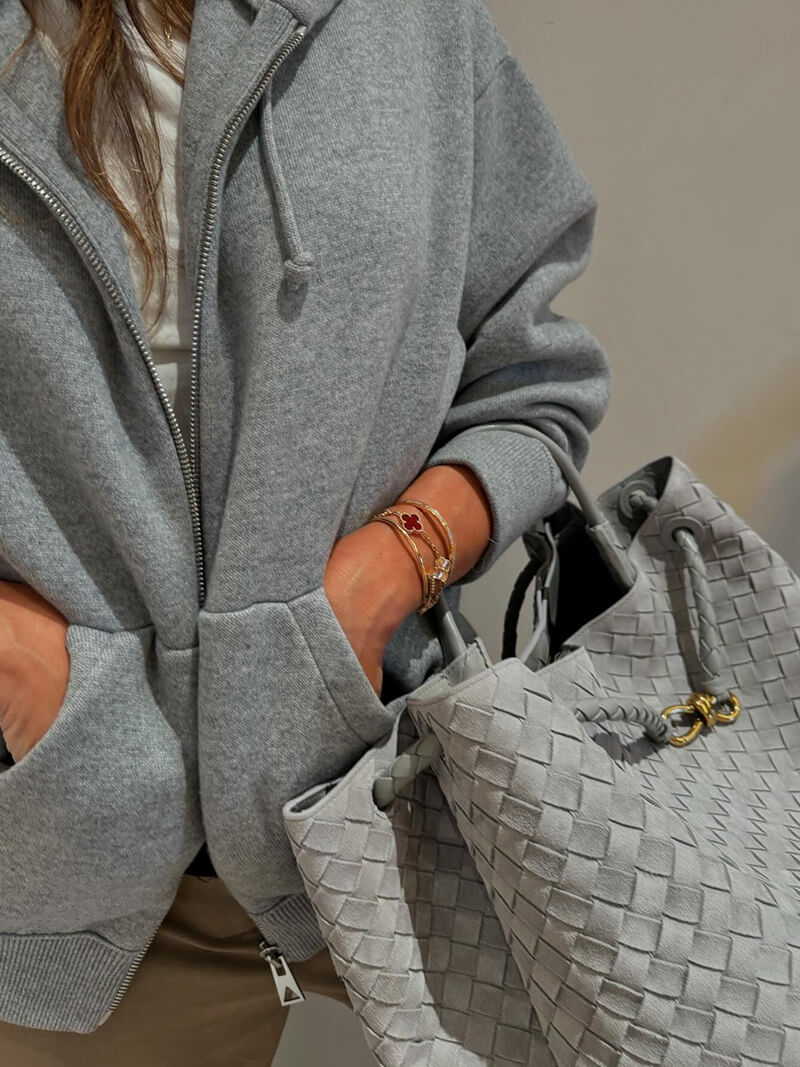 Geflochtene Wildleder Damen-Tasche Echtleder Handgefertigt
