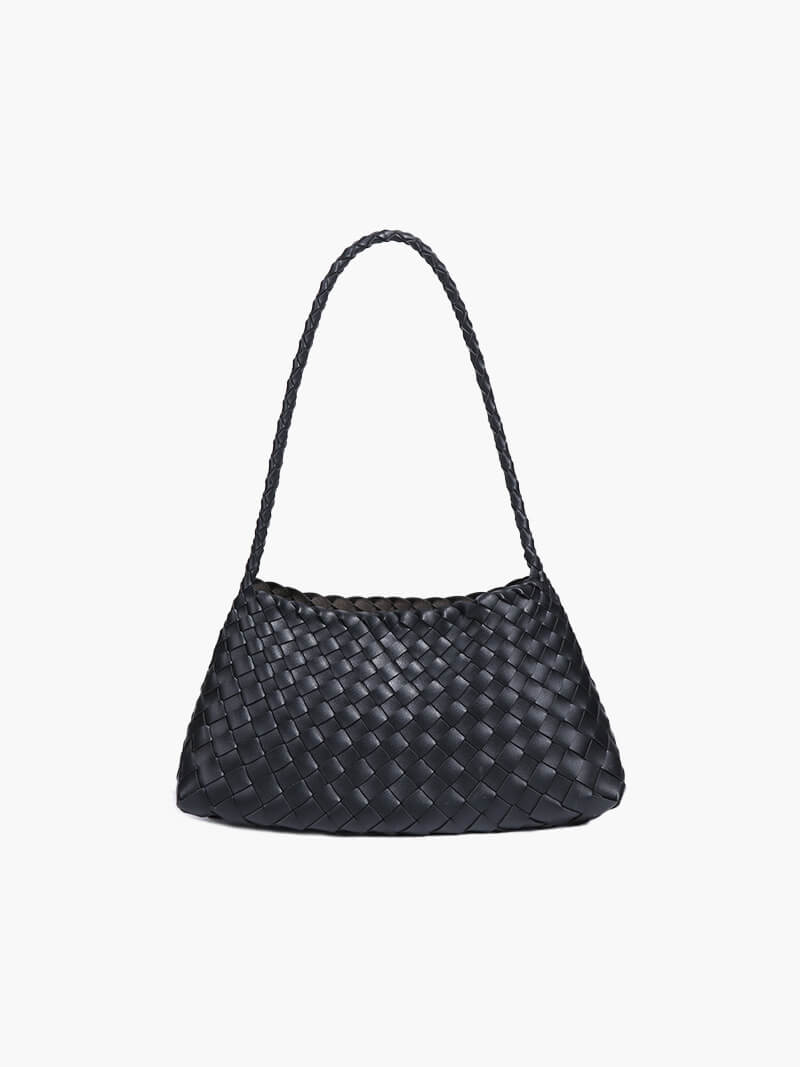 Schultertasche Geflochtene Optik Trendy Echtleder - BerlinGlamour