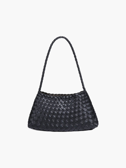 Schultertasche Geflochtene Optik Trendy Echtleder - BerlinGlamour