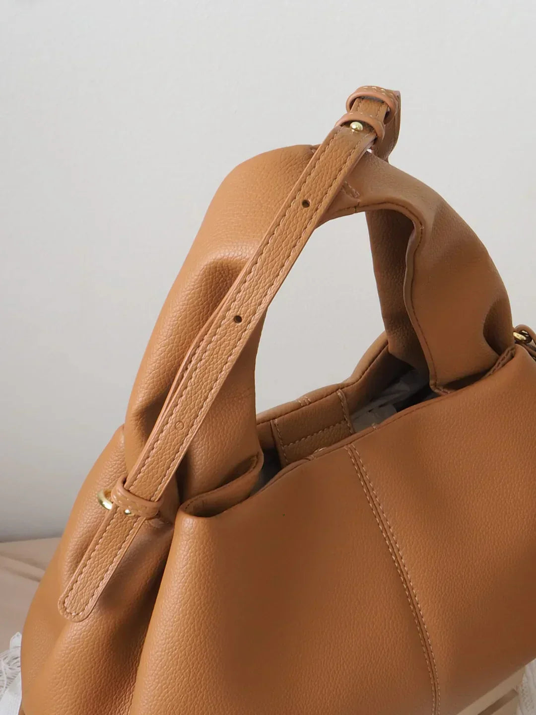 Damen Umhängetasche Ledertasche Reißverschluss Modern
