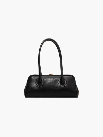 Kunstleder-Handtasche Damen Elegante Schultertasche Schwarz - BerlinGlamour