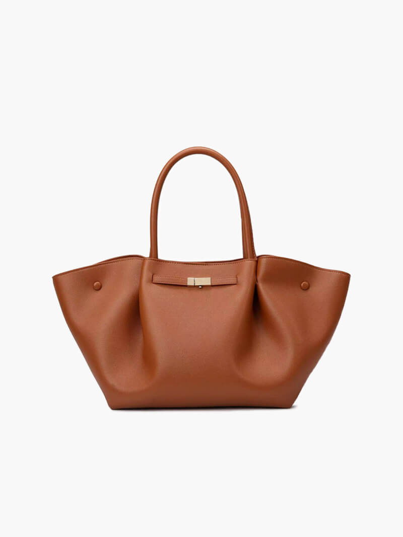 Große Damen-Shopper aus Kunstleder Schwarz - BerlinGlamour
