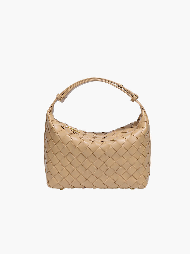 Geflochtene Damen Handtasche Echtleder Boho Stil