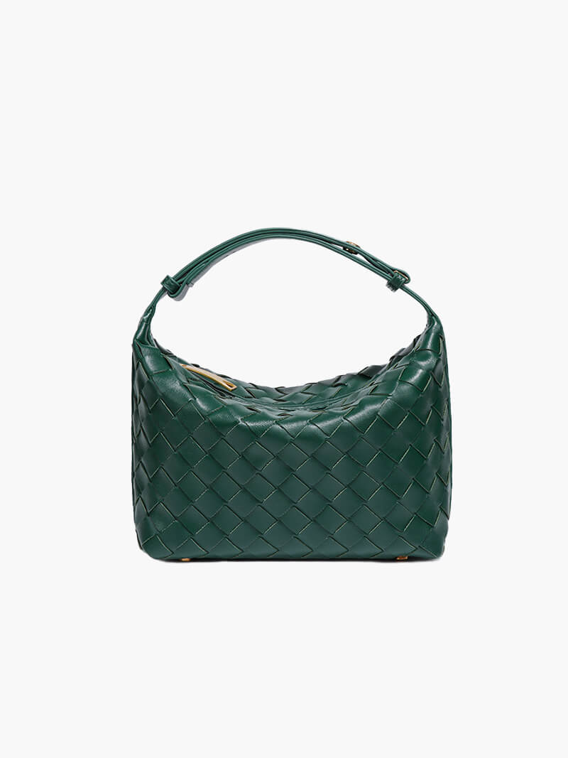 Geflochtene Damen Handtasche Echtleder Boho Stil
