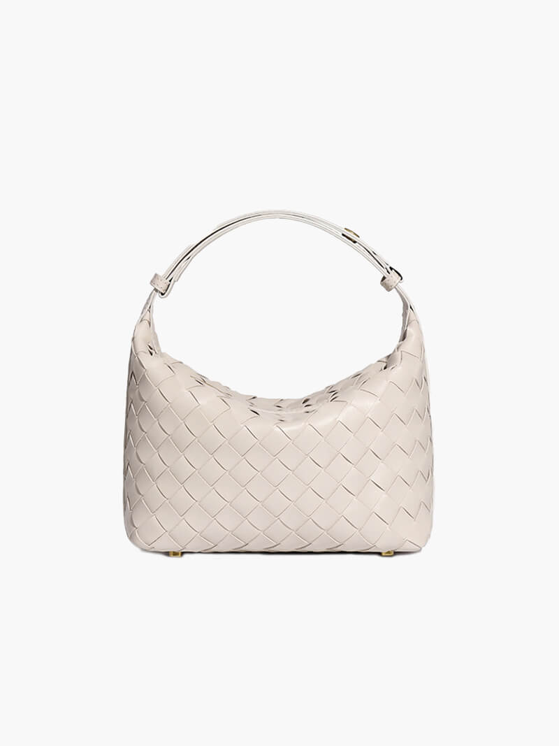 Geflochtene Damen Handtasche Echtleder Boho Stil