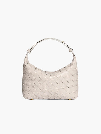 Geflochtene Damen Handtasche Echtleder Boho Stil