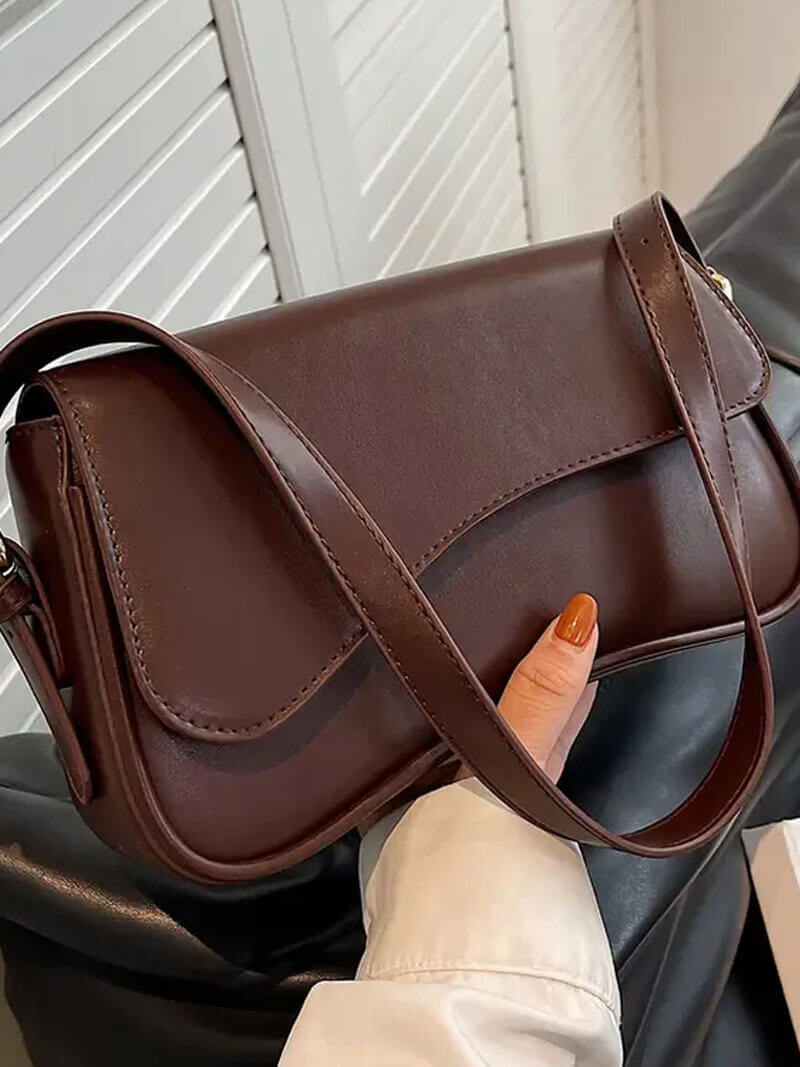 Leder Schultertasche Satteltasche Damen