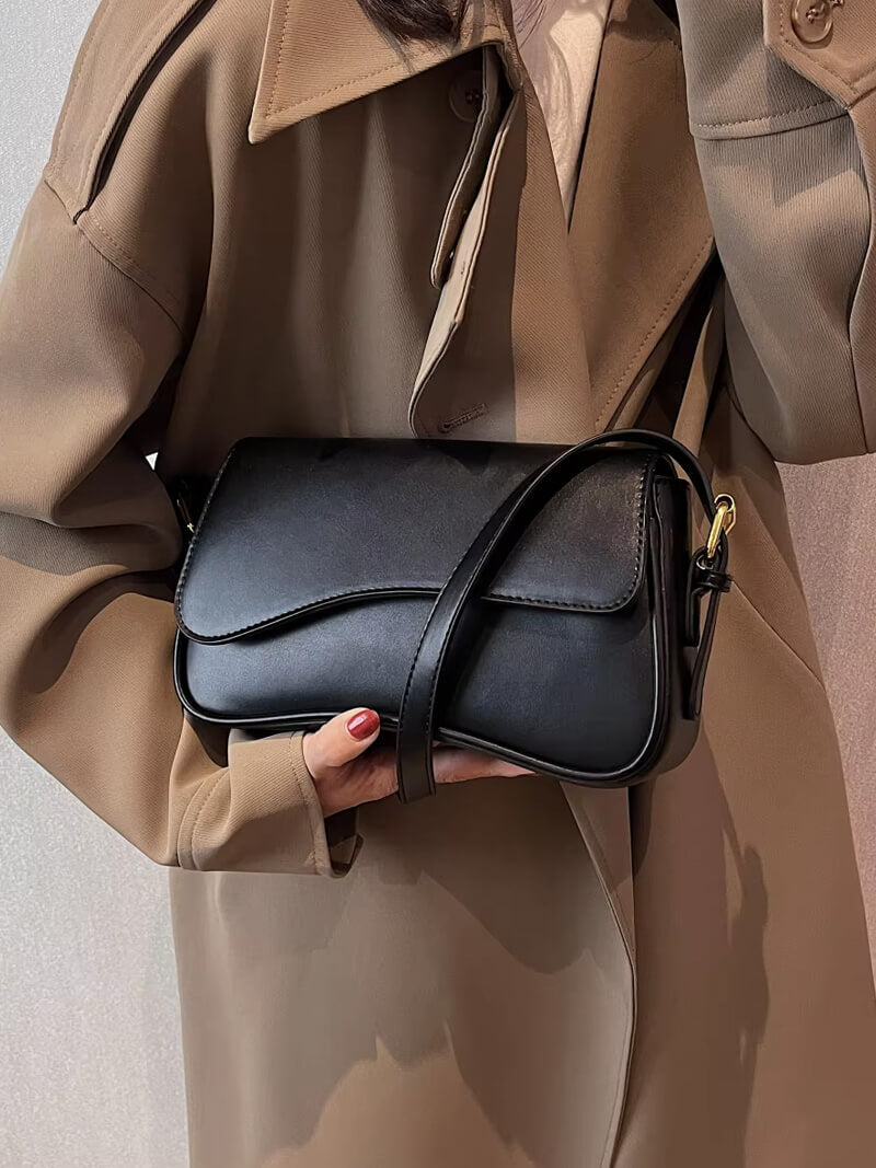 Leder Schultertasche Satteltasche Damen
