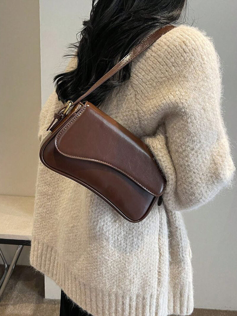 Leder Schultertasche Satteltasche Damen