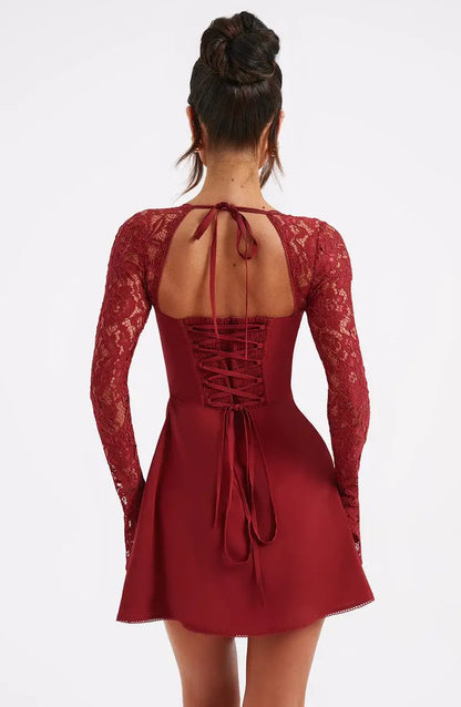 Seiden Minikleid Damen Elegant Kurz