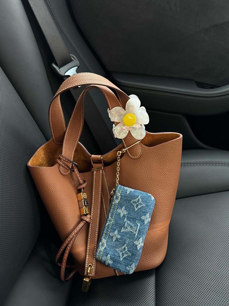 Stilvolle Kunstleder Bucket Bag Damen Tasche