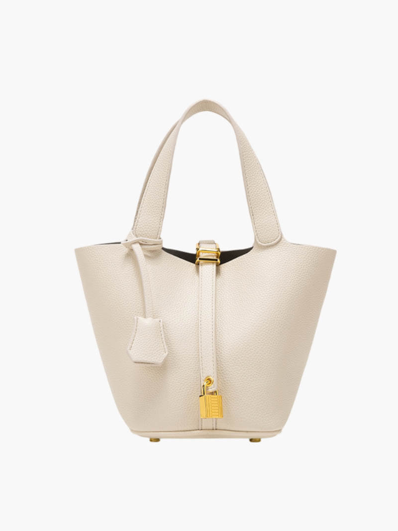 Stilvolle Kunstleder Bucket Bag Damen Tasche