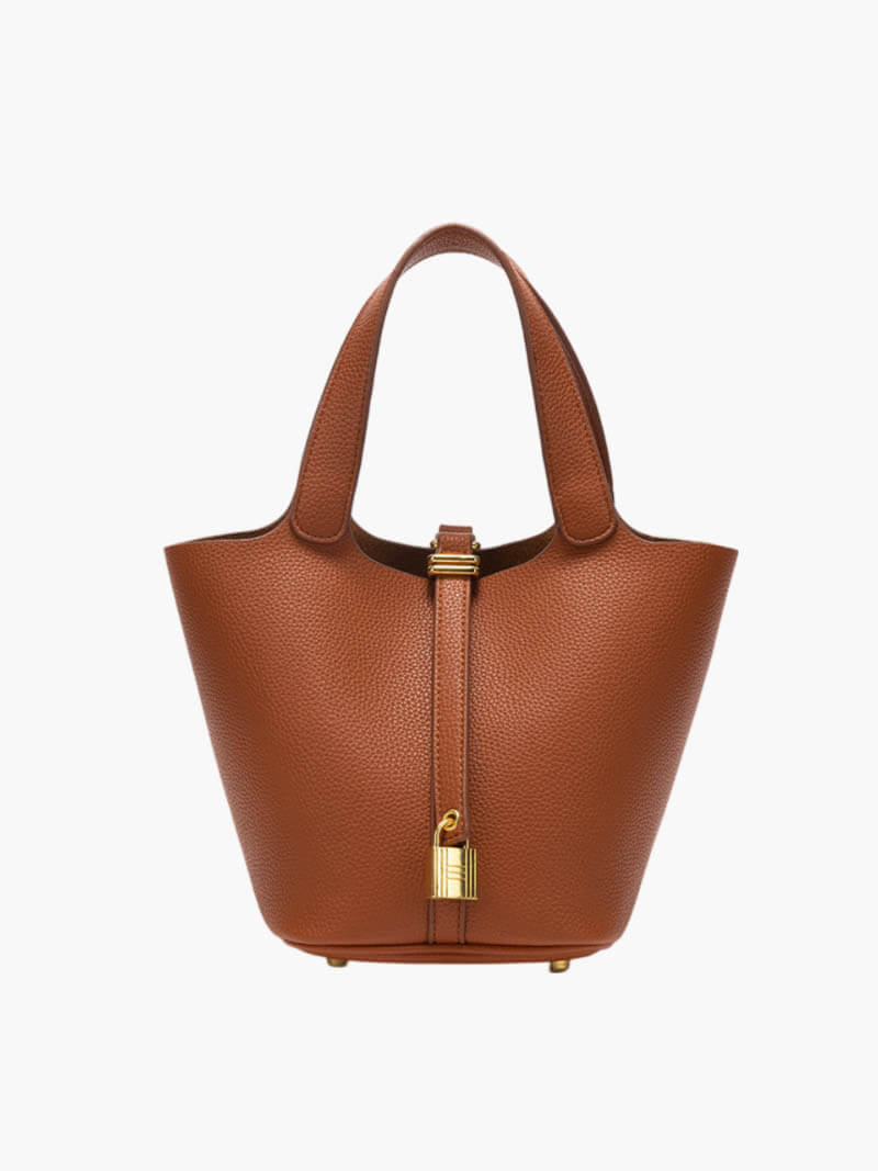 Stilvolle Kunstleder Bucket Bag Damen Tasche