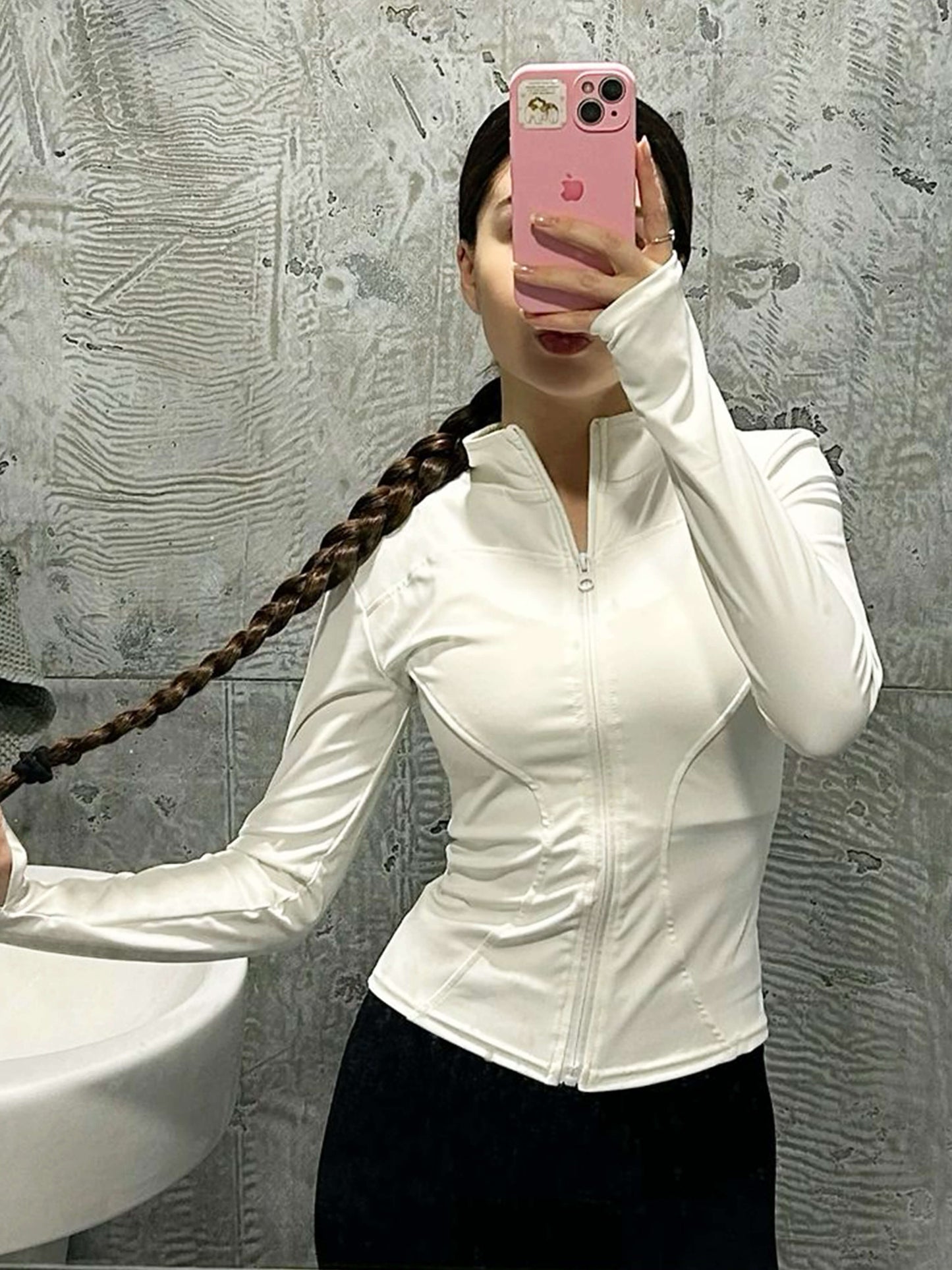 Damen Fitnessjacke Leicht Reißverschluss Sportjacke