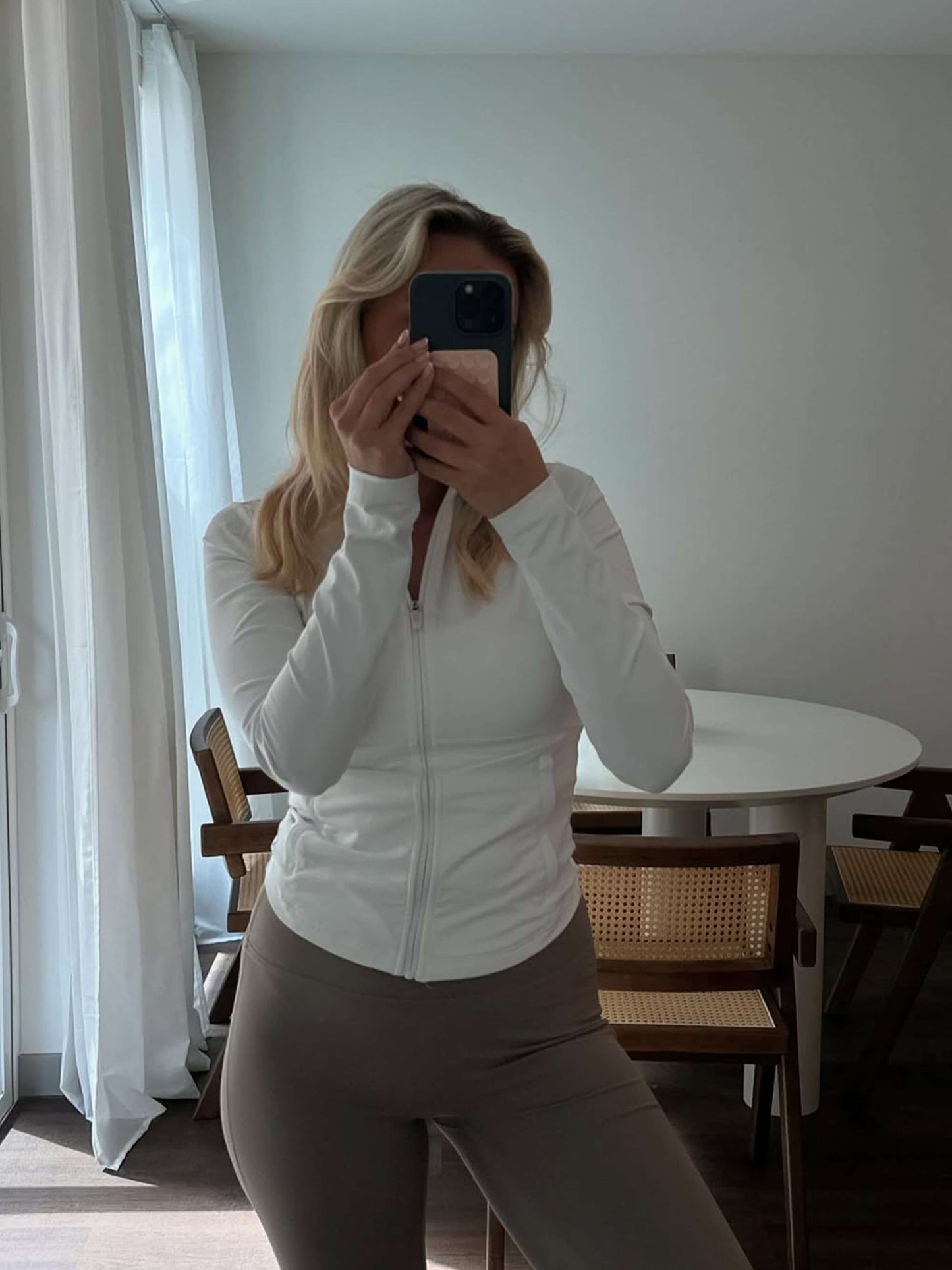Damen Fitnessjacke Leicht Reißverschluss Sportjacke