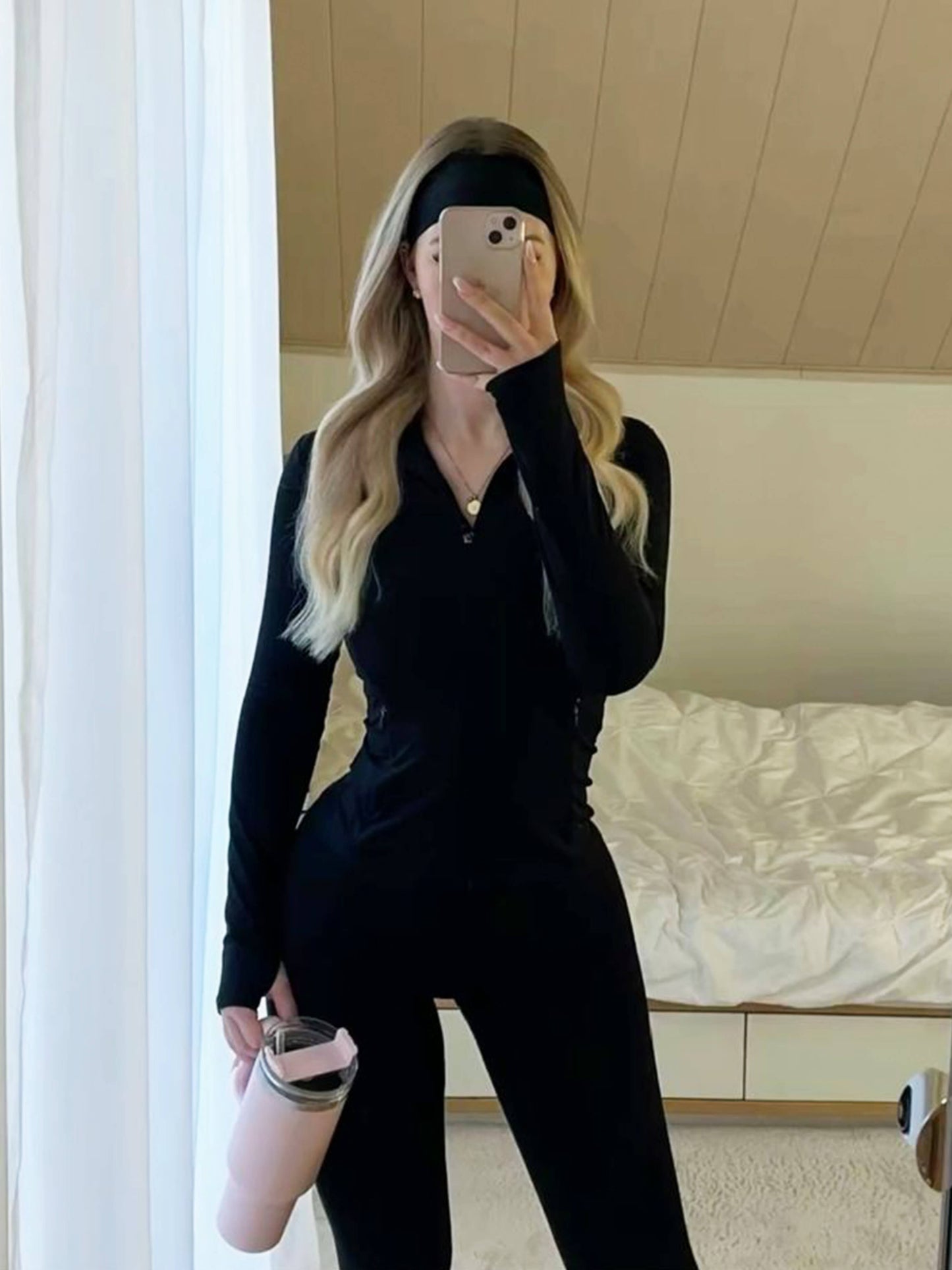 Damen Fitnessjacke Leicht Reißverschluss Sportjacke