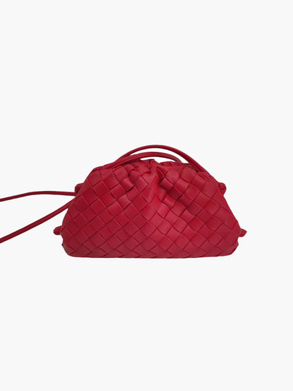 Kunstleder-Beuteltasche Damen Schultertasche Schwarz