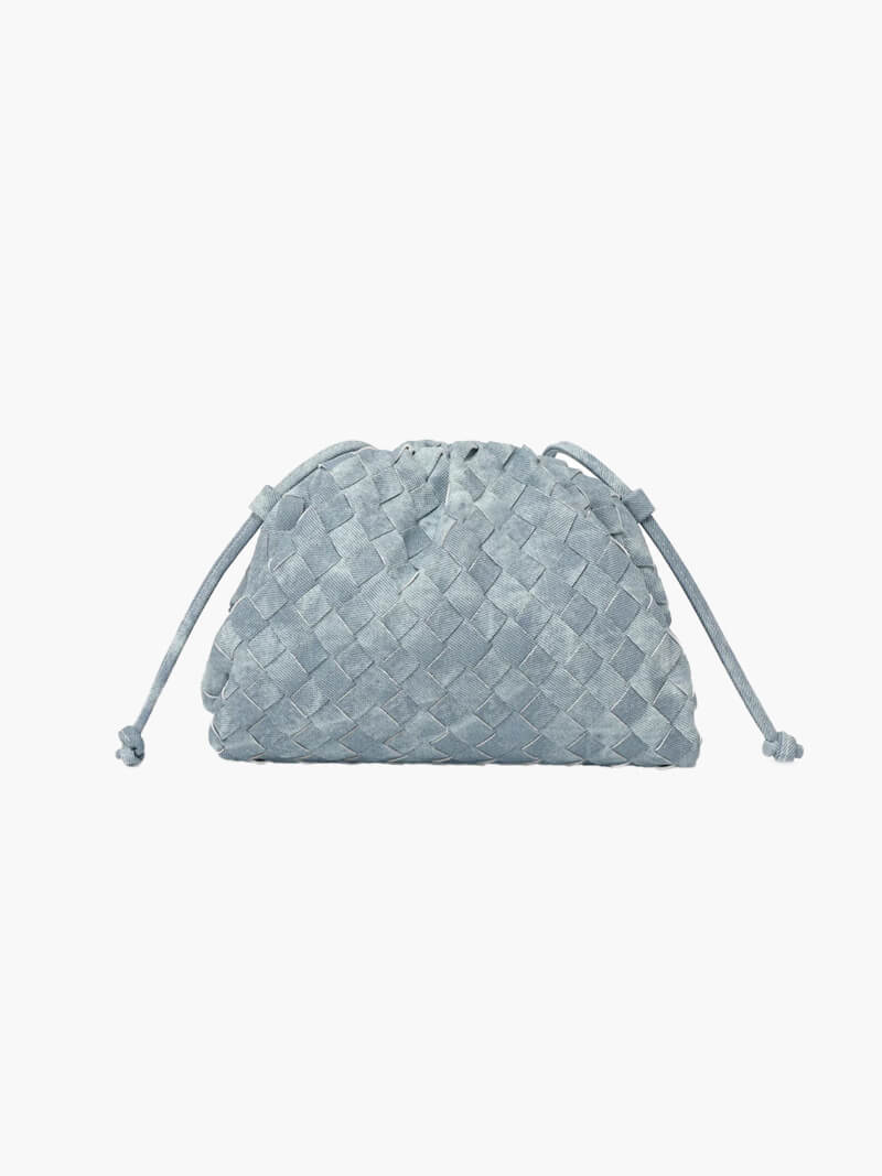 Kunstleder-Beuteltasche Damen Schultertasche Schwarz