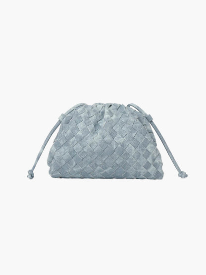 Kunstleder-Beuteltasche Damen Schultertasche Schwarz