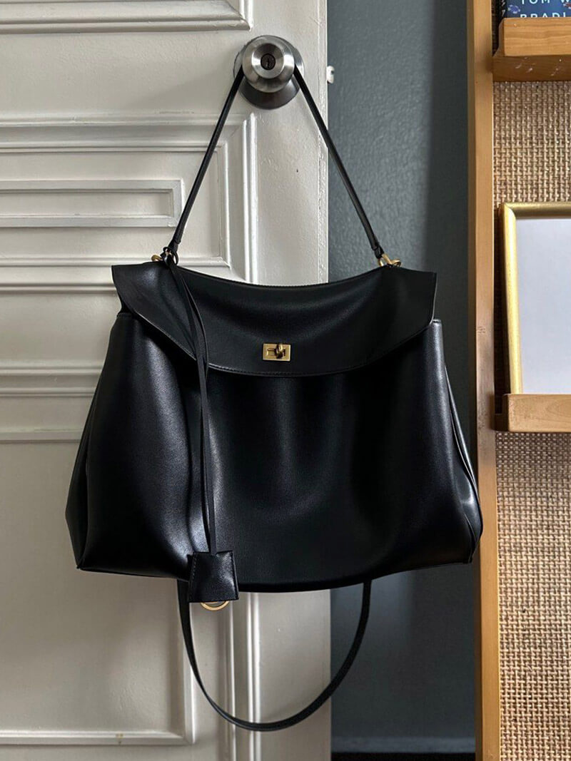 Kunstleder Tasche Damen Schick Schwarz