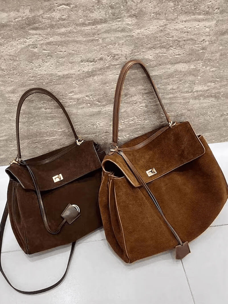 Lederhandtasche Frau Wildleder Echtleder