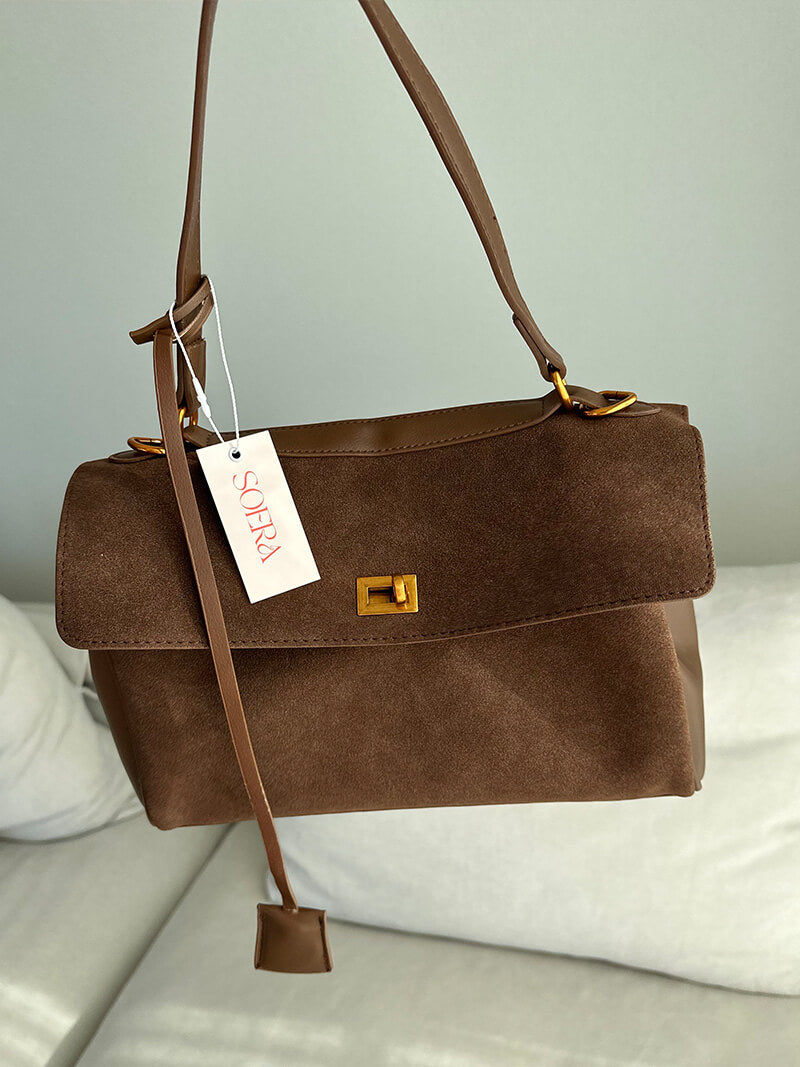 Lederhandtasche Frau Wildleder Echtleder