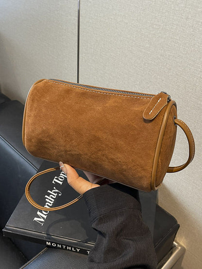 Lederschultertasche Elegante Damenhandtasche Wildleder