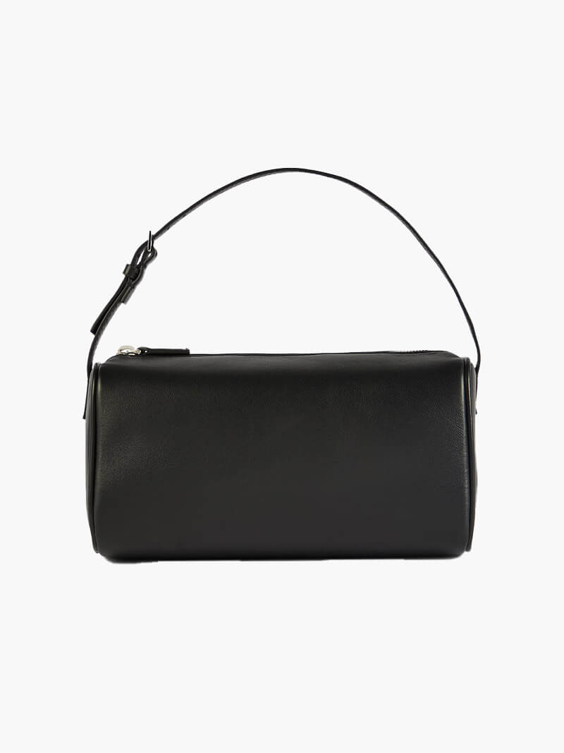 Elegante Damen-Tasche aus Kunstleder Schwarz Minimalistisch