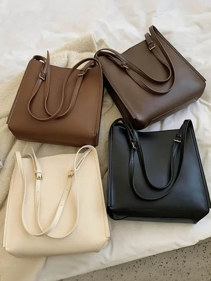 Elegante Schultertasche Kunstleder Slim