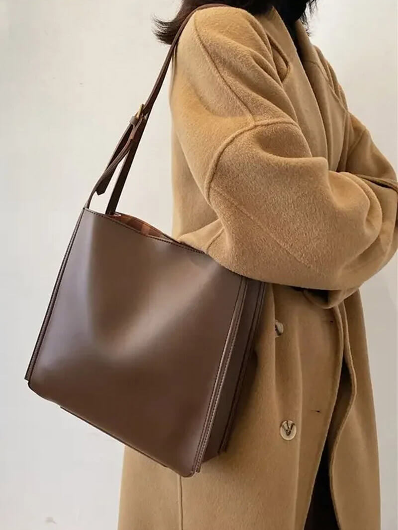 Elegante Schultertasche Kunstleder Slim