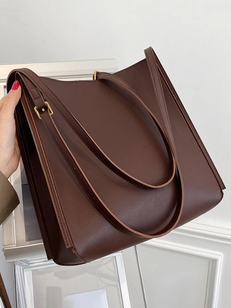 Elegante Schultertasche Kunstleder Slim