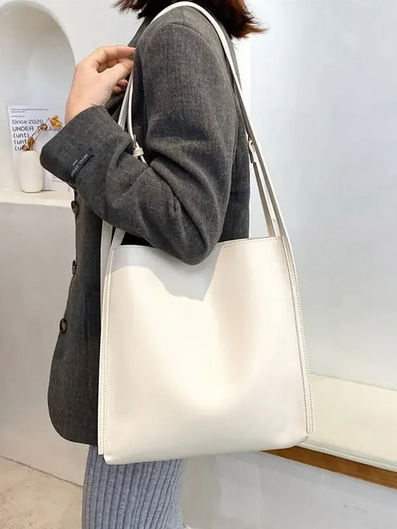 Elegante Schultertasche Kunstleder Slim