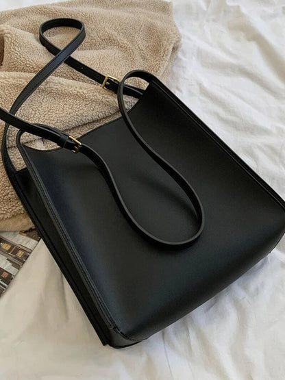 Elegante Schultertasche Kunstleder Slim